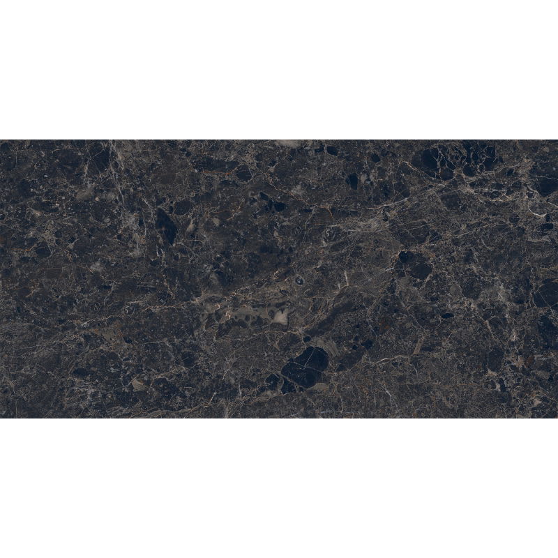 Mexen Slik Emperador Black glazed rectified G1 tile sample, floor-wall tile, high gloss - TL207-01-S