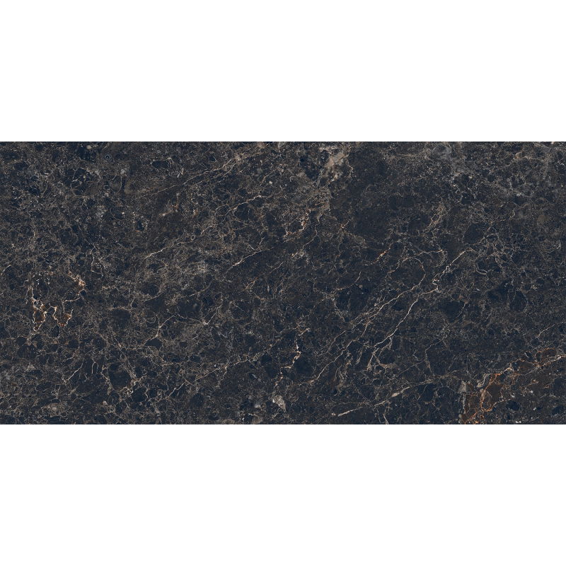 Mexen Slik Emperador Black glazed rectified G1 tile sample, floor-wall tile, high gloss - TL207-01-S