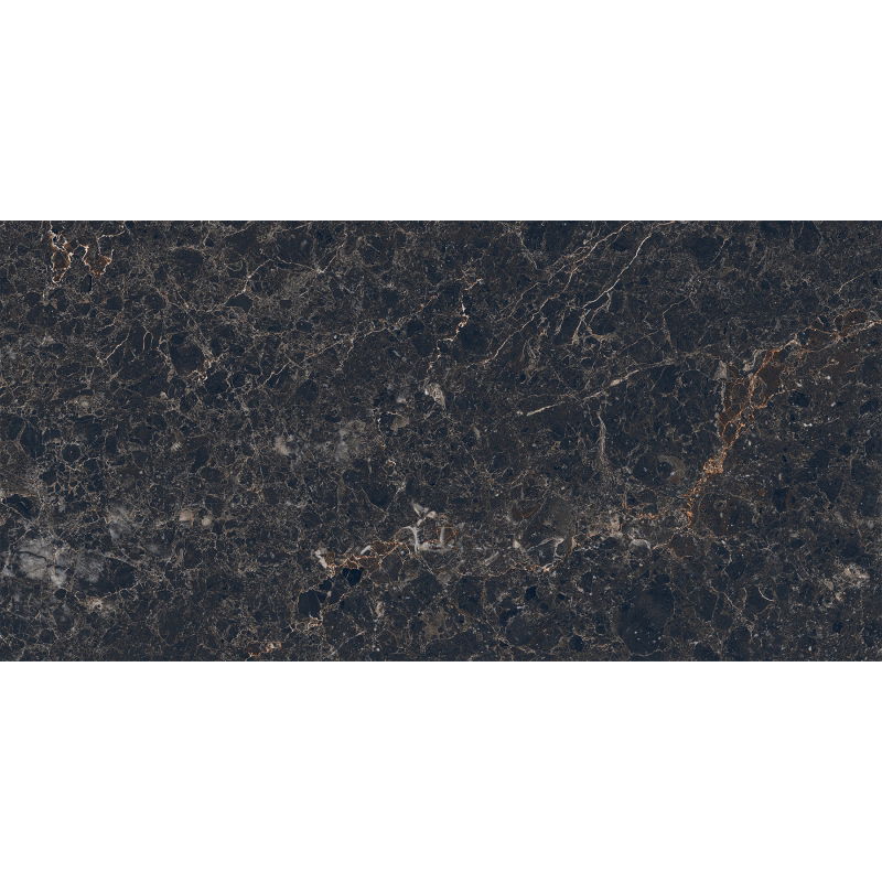 Mexen Slik Emperador Black glazed rectified G1 tile sample, floor-wall tile, high gloss - TL207-01-S