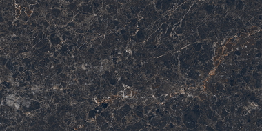 Mexen Slik Emperador Black Glazed Rectified Ceramic Tile Sample G1, Floor and Wall Tile 120 x 60 cm, High Gloss - TL207-01-S