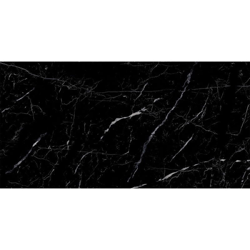 Mexen Simba Black glazed rectified stoneware sample, floor-wall tile, high gloss - TL210-00-S