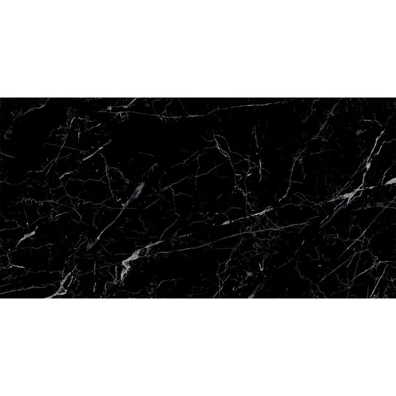 Mexen Simba Black glazed rectified stoneware sample, floor-wall tile, high gloss - TL210-00-S