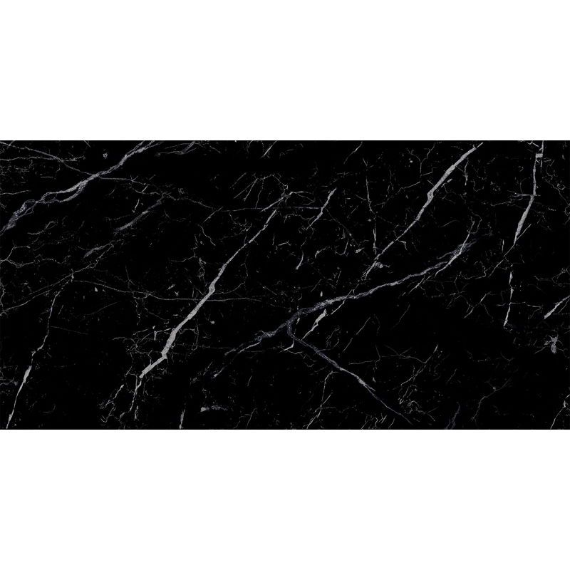 Mexen Simba Black glazed rectified stoneware sample, floor-wall tile, high gloss - TL210-00-S