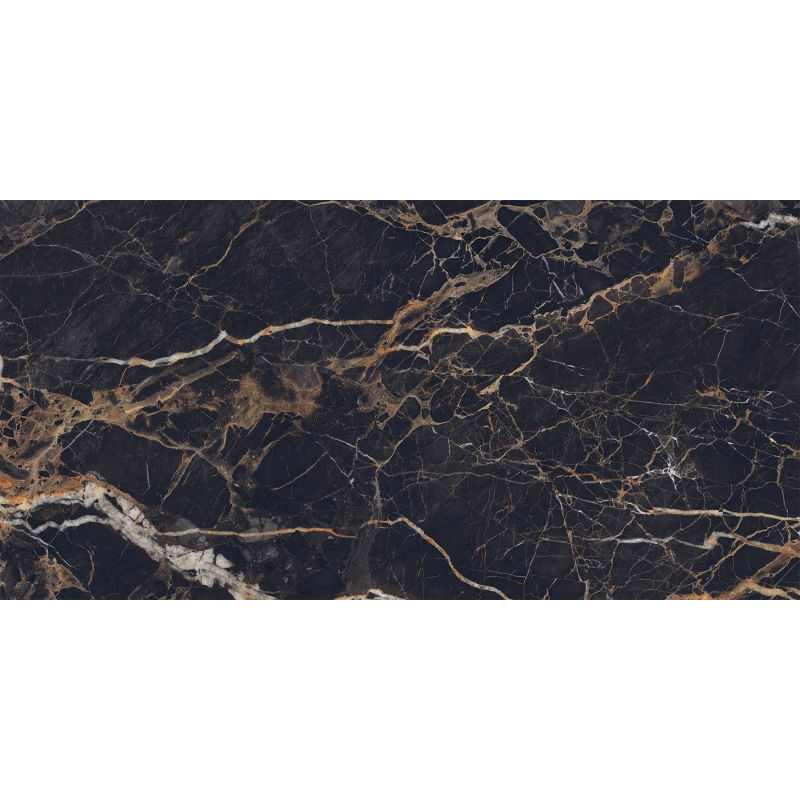 Mexen Orlo Black glazed rectified grout sample G1, floor-wall tile, high gloss - TL211-00-S