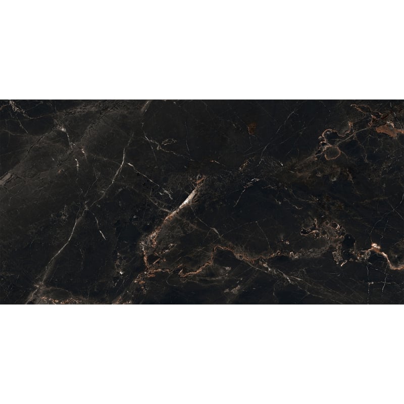 Mexen Marquino Black glazed porcelain stoneware rectified tile sample G1, floor-wall tile, high gloss - TL214-00-S