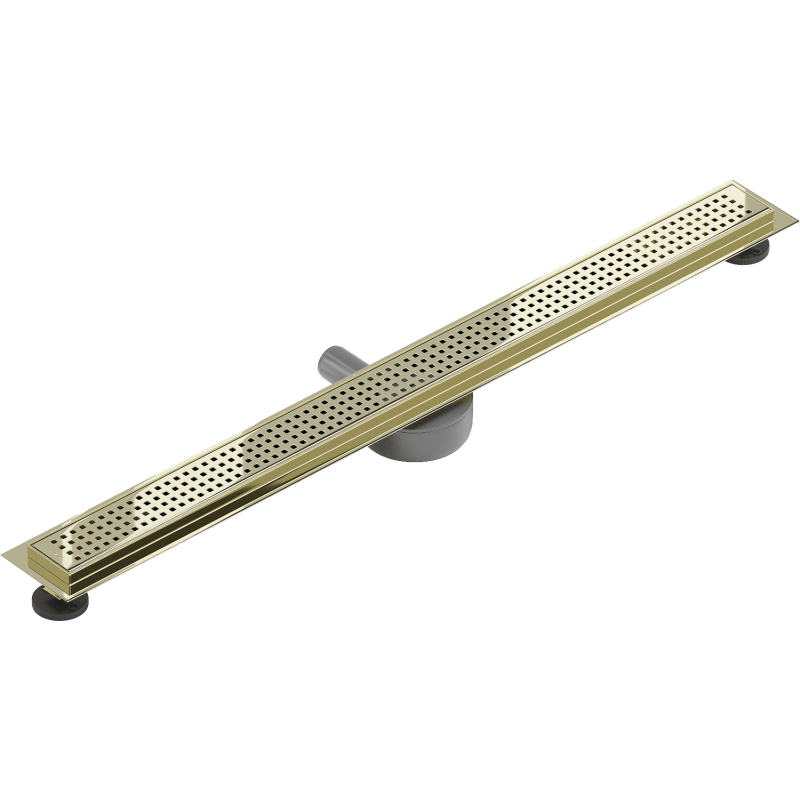 Mexen Flat 360° M08 Rotating Linear Drain 80 cm, Gold - 1525080-40