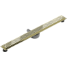 Mexen Flat 360° M08 Rotating Linear Drain 80 cm, Gold - 1525080-40