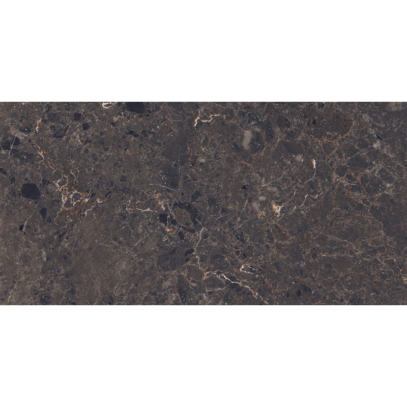 Mexen Slik Emperador Brown Glazed Rectified Porcelain Sample G1, Floor-Wall Tile, High Gloss - TL207-00-S