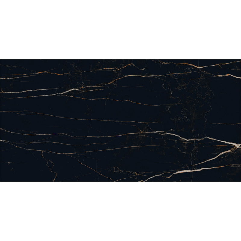 Mexen Flamingo Black glazed rectified porcelain tile sample G1, floor-wall tile, high gloss - TL215-00-S