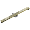 Mexen Flat 360° M08 Rotating Linear Drain 90 cm, Gold - 1525090-40