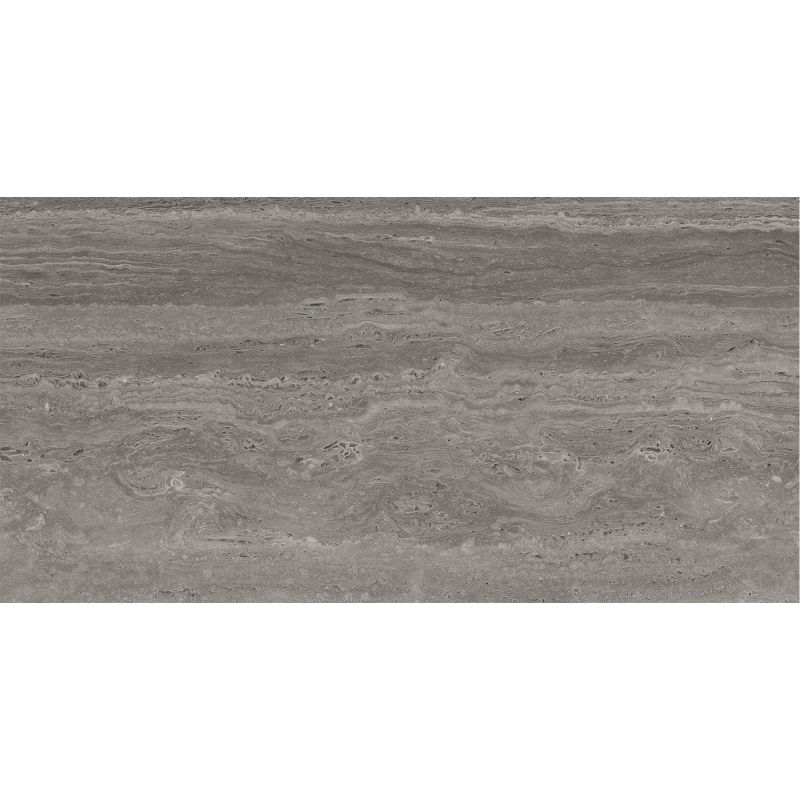 Mexen Neo Travertino Black glazed rectified porcelain tile sample. G1, floor-wall tile 120 x 60 cm, matte - TL302-06-S