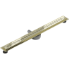 Mexen Flat 360° M18 swivel linear drain 80 cm, Gold - 1523080-40