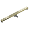 Mexen Flat 360° M18 rotating linear drain 80 cm, gold - 1523080-40