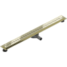 Mexen Flat 360° M18 swivel linear drain 80 cm, Gold - 1523080-40