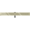 Mexen Flat 360° M12 swivel linear drain 100 cm, Gold - 1521100-40