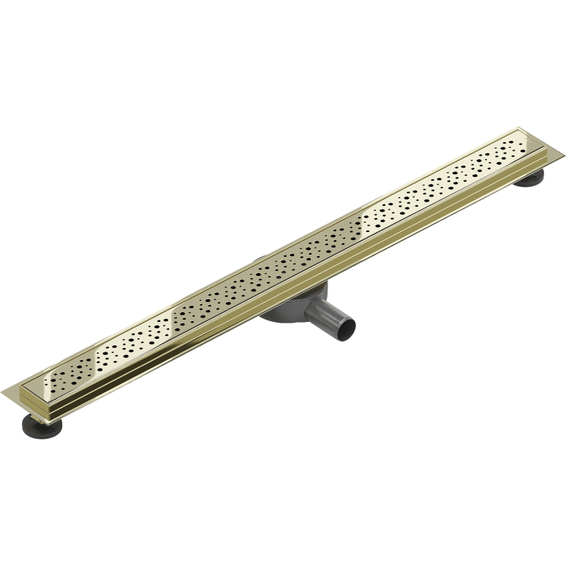 Mexen Flat 360° M12 rotary linear drain 100 cm, gold - 1521100-40