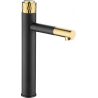 Mexen Diamond high basin tap, black/gold - 71510-75