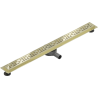 Mexen Flat 360° M01 swivel linear drain 80 cm, Gold - 1520080-40