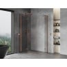 Mexen Mist-H Duo left-hand hinged shower enclosure 100 x 75 cm, transparent, brushed copper - 8A5-100L-075P-65-00