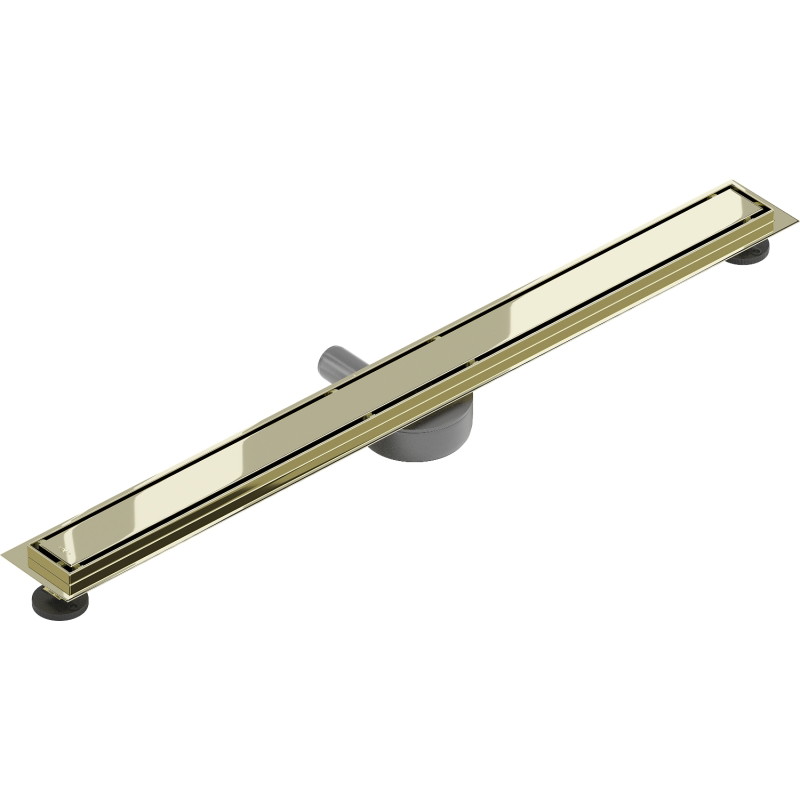 Mexen Flat 360° M13 2-in-1 Rotating Linear Drain 90 cm, Gold - 1510090-40