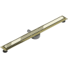 Mexen Flat 360° M13 swivel linear drain 2-in-1 80 cm, Gold - 1510080-40