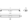 Mexen Flat M13 Linear Drain 2-in-1 50 cm, Inox - 1010050-15