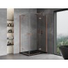 Mexen Mist-H Duo Shower Enclosure Swing Right 90 x 120 cm, Transparent, Brushed Copper - 8A5-090L-120P-65-00