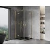 Mexen Mist H Duo shower cabin with hinge 90 x 90 cm, transparent, gold - 8A5-090L-090P-50-00