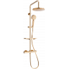 Mexen KT40 exposed shower set with showerhead and thermostatic faucet, rose gold - 771504093-60