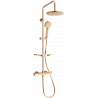 Mexen KT40 surface-mounted shower set with a rainmaker and thermostatic mixer tap, Rose gold - 771504093-60