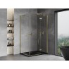 Mexen Mist-H Duo Hinged Shower Enclosure Right 70 x 80 cm, Transparent, Gold - 8A5-080L-070P-50-00 - 8A5-070L-080P-50-00