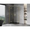 Mexen Mist-H Duo Hinged Shower Cabin 95 x 95 cm, Transparent, Brushed Gold - 8A5-095L-095P-55-00