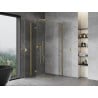 Mexen Mist-H Duo hinged shower cabin 85 x 85 cm, transparent, brushed gold - 8A5-085L-085P-55-00