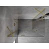 Mexen Mist-H Duo shower cabin hinged left 80 x 75 cm, transparent, brushed gold - 8A5-080L-075P-50-00 - 8A5-080L-075P-55-00