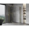 Mexen Mist-H Duo Left Hinged Shower Enclosure 85 x 80 cm, Transparent, Brushed Gold - 8A5-085L-080P-55-00