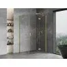 Mexen Mist-H Duo Right Hinged Shower Cabin 95 x 105 cm, Transparent, Brushed Gold - 8A5-095L-105P-55-00