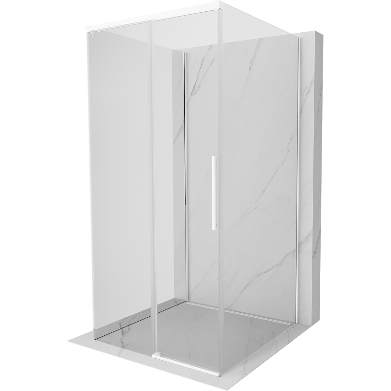 Mexen Rox-3S 3-wall sliding shower cabin 95 x 95 cm, transparent, white - 8C2-095-095-20-00-3S
