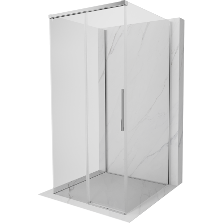 Mexen Rox-3S 3-wall sliding shower enclosure 100 x 100 cm, transparent, chrome - 8C2-100-100-01-00-3S