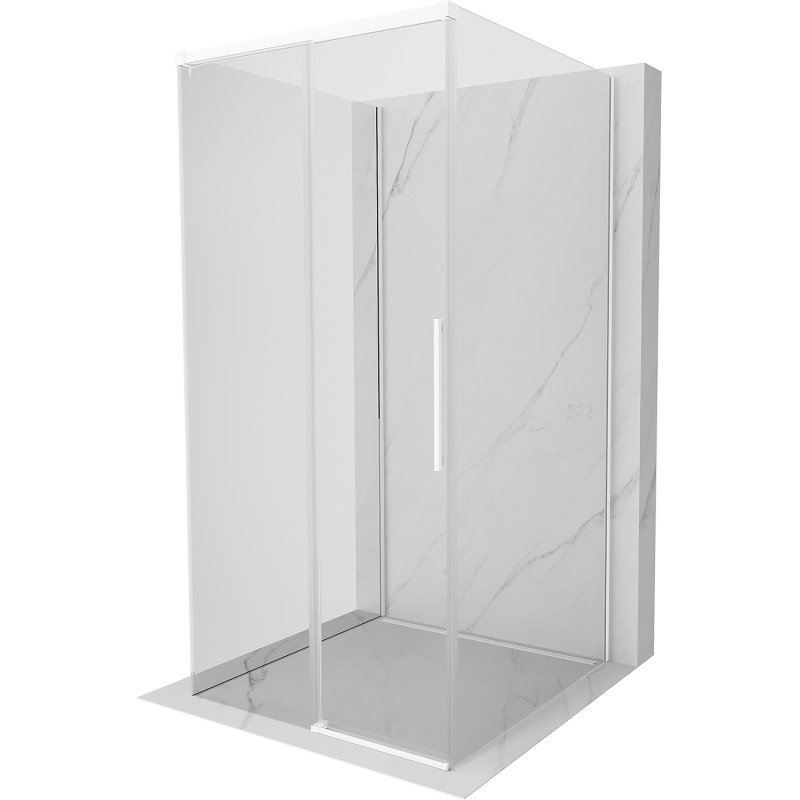 Mexen Rox-3S 3-wall sliding shower enclosure 110 x 110 cm, transparent, white - 8C2-110-110-20-00-3S