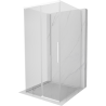 Mexen Rox-3S 3-wall sliding shower enclosure 110 x 110 cm, transparent, white - 8C2-110-110-20-00-3S