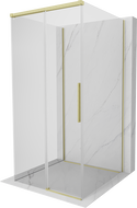 Mexen Rox-3S 3-walled sliding shower enclosure 120 x 120 cm, transparent, brushed gold - 8C2-120-120-55-00-3S