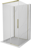 Mexen Rox-3S 3-sided sliding shower cabin 120 x 120 cm, transparent, gold - 8C2-120-120-50-00-3S