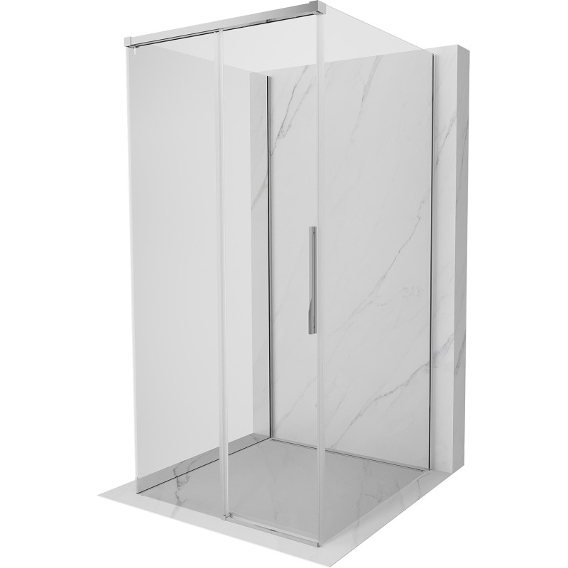 Mexen Rox-3S 3-sided sliding shower enclosure 120 x 120 cm, transparent, chrome - 8C2-120-120-01-00-3S