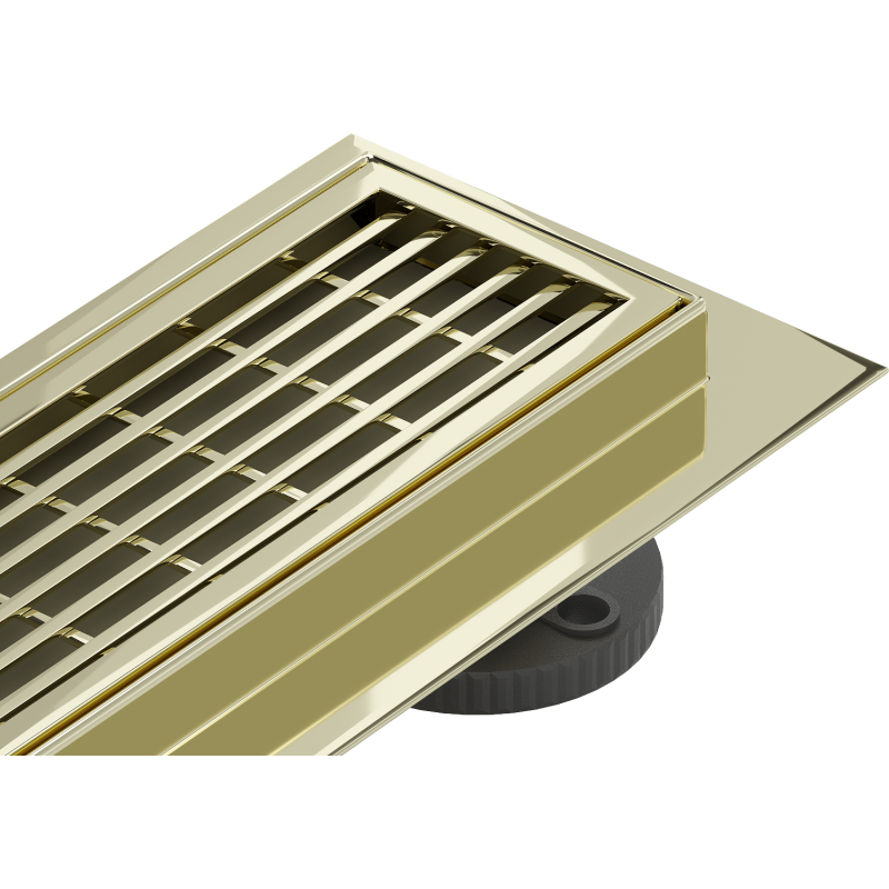 Mexen Flat 360° M33 rotary linear drain 90 cm, gold - 1533090-40