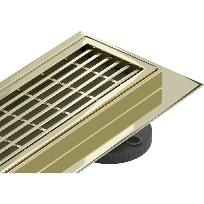 Mexen Flat 360° M33 swivel linear drain 100 cm, Gold - 1533100-40