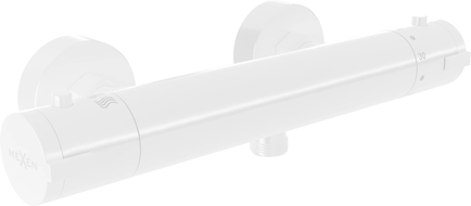 Mexen Kai thermostatic shower mixer tap, White - 77100-20