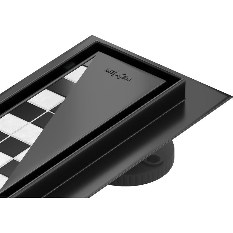 Mexen Flat 360° M13 Rotating Linear Drain 2-in-1 50 cm, Black - 1710050-40