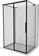 Mexen Rox-3S L 3-wall sliding left shower enclosure 125 x 85 cm, black frame, black - 8C2L-125-085-70-70-3S-L