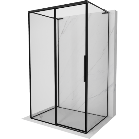 Mexen Rox-3S L 3-sided sliding left shower cabin 105 x 90 cm, black frame, black - 8C2L-105-090-70-70-3S-L