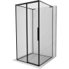Mexen Rox-3S L 3-wall sliding left shower cabin 95 x 95 cm, black frame, black - 8C2L-095-095-70-70-3S-L